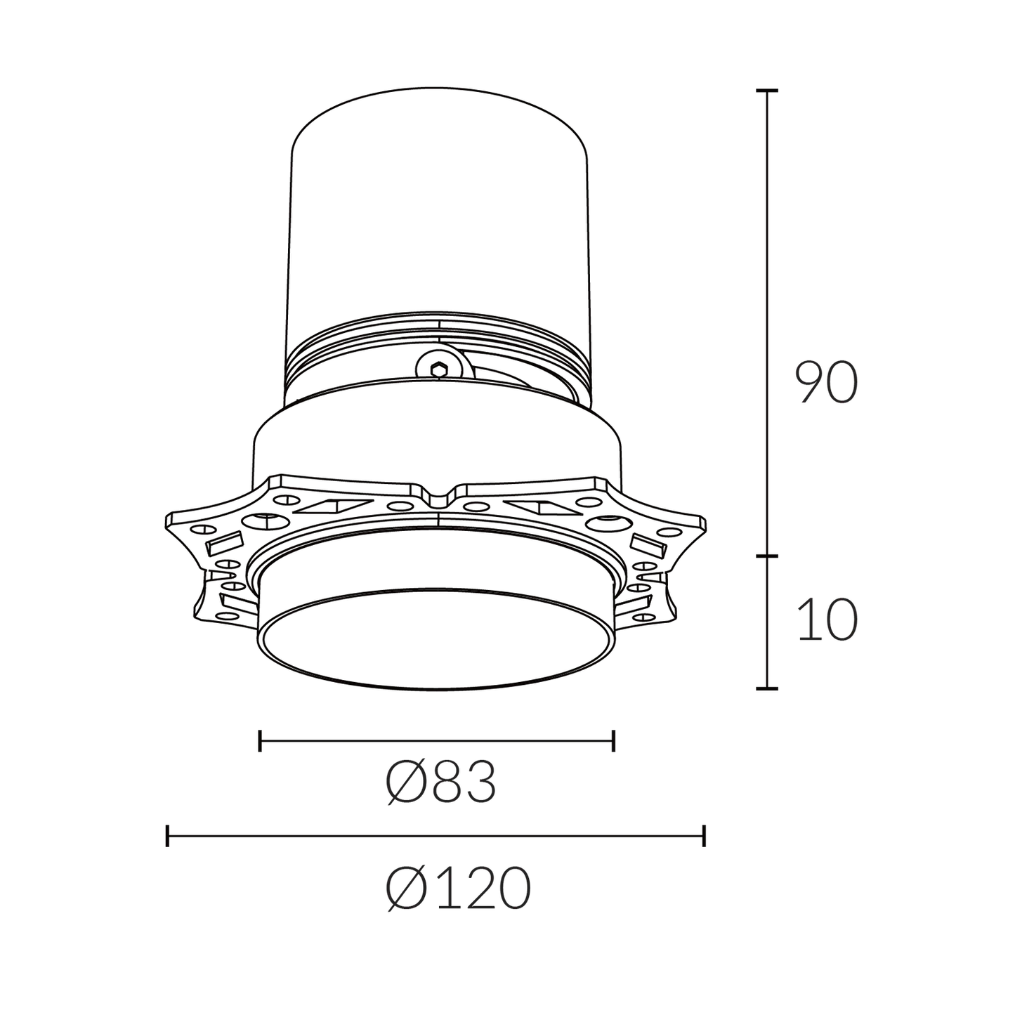 DuraGreen Acme 78 Engine Antique Bronze Semi Trimless Downlight
