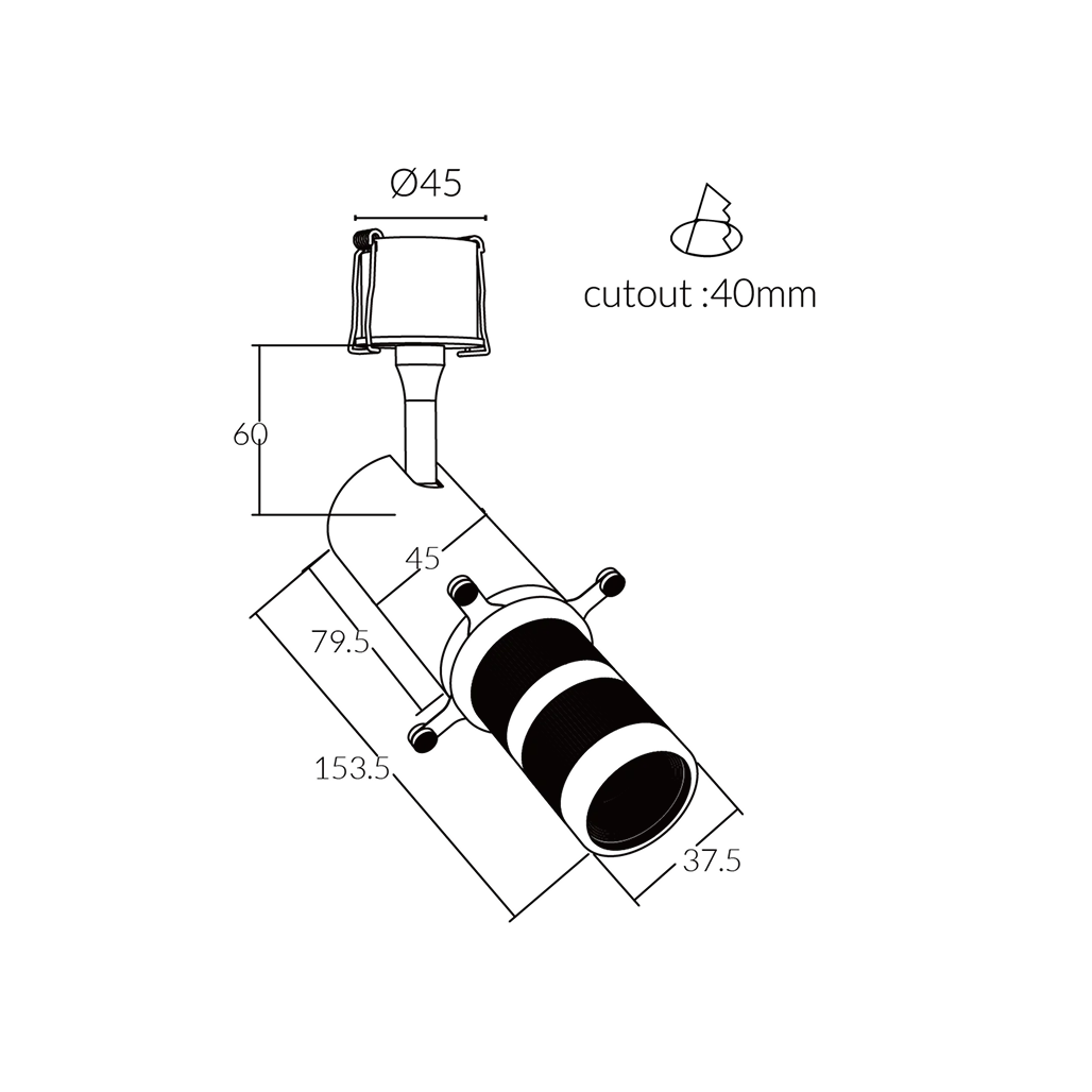 DuraGreen Orbit 45 Recessed Projector Spotlight