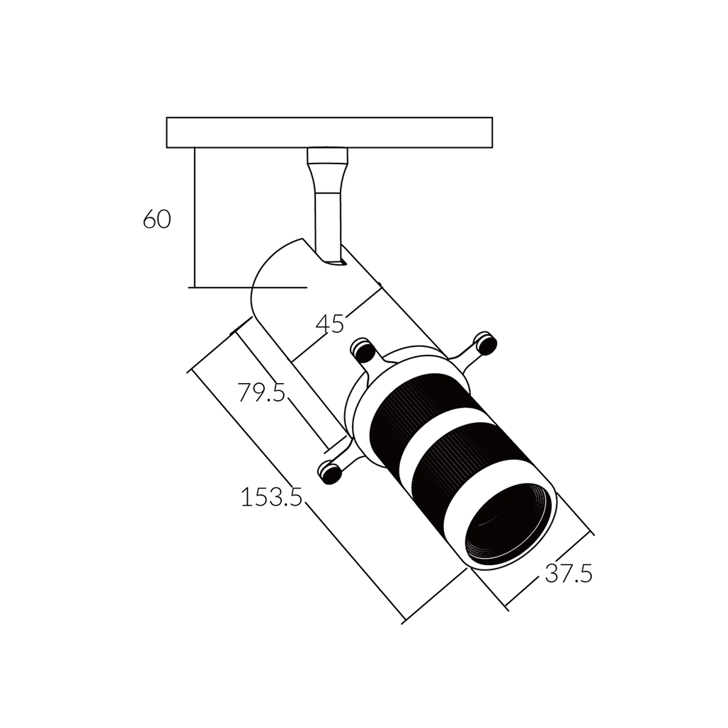 DuraGreen Orbit 45 Projector 48V Track Light